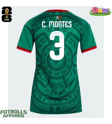Mexiko Cesar Montes #3 Hemmatröja Kvinnor VM 2026 Kortärmad